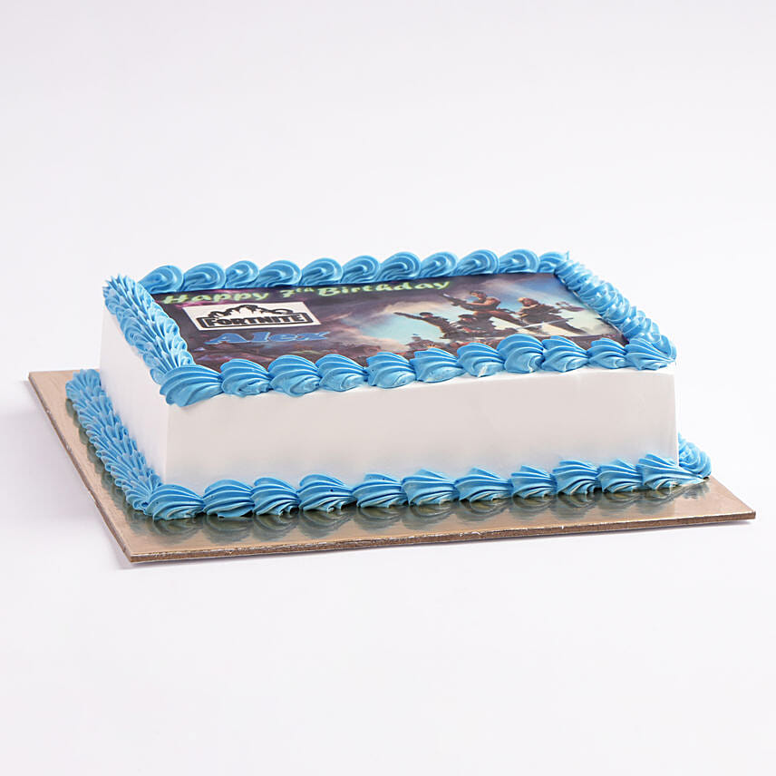 Fortnite Birthday Marble Photo Cake
