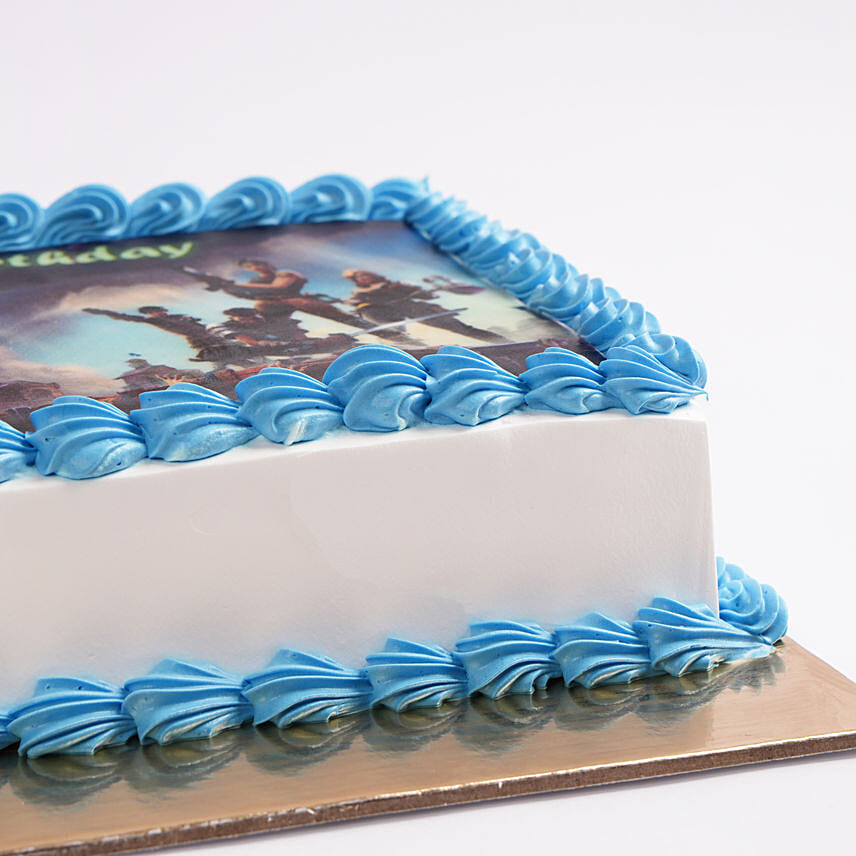 Fortnite Birthday Marble Photo Cake