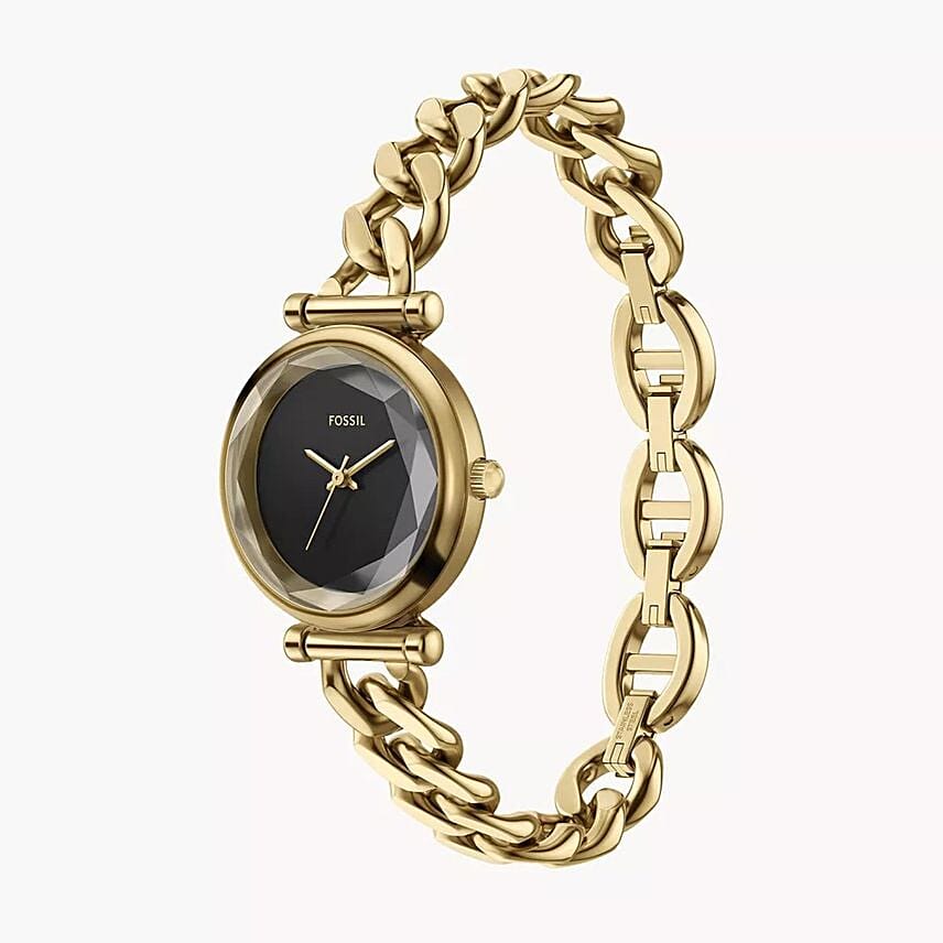 Fossil Gold Tone Watch Gift basket for Her