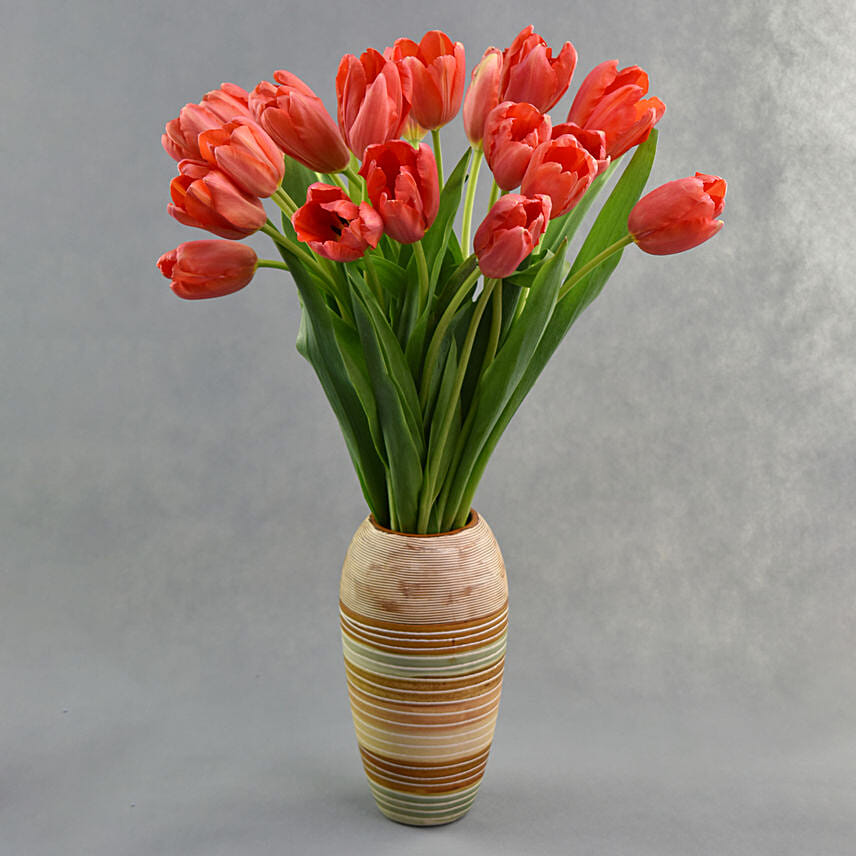 French Tulip in Premium Vase