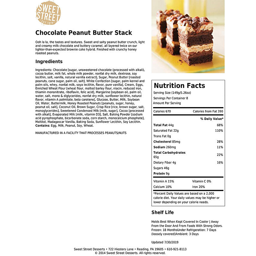 Frozen Choco Peanut Butter Stack