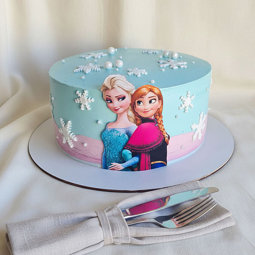 Frozen Princess Theme Chocolate Fudge Cake 1 KG