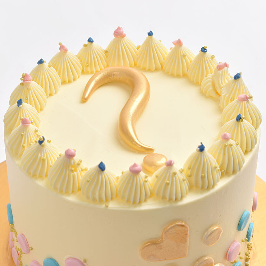 Gender Reavel Cake With Pink Filling