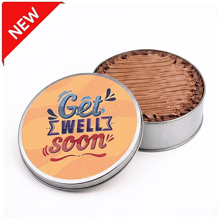 Get Well Soon Tin Cake Half Kg