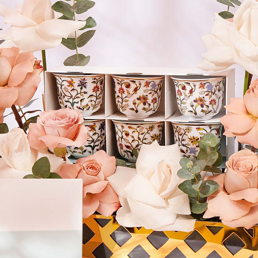 Gift Box Of 6 Majestic Arabic Coffee Cups