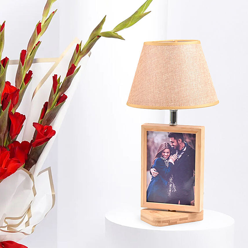 Gladiolus and Personalised Lamp