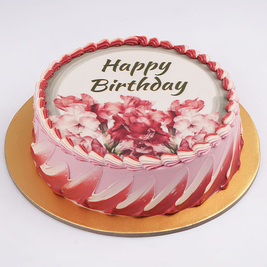 Gladiolus Delight Red Velvet Half Kg Cake