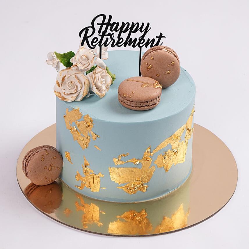 Golden Horizon Retirement Marble Cake