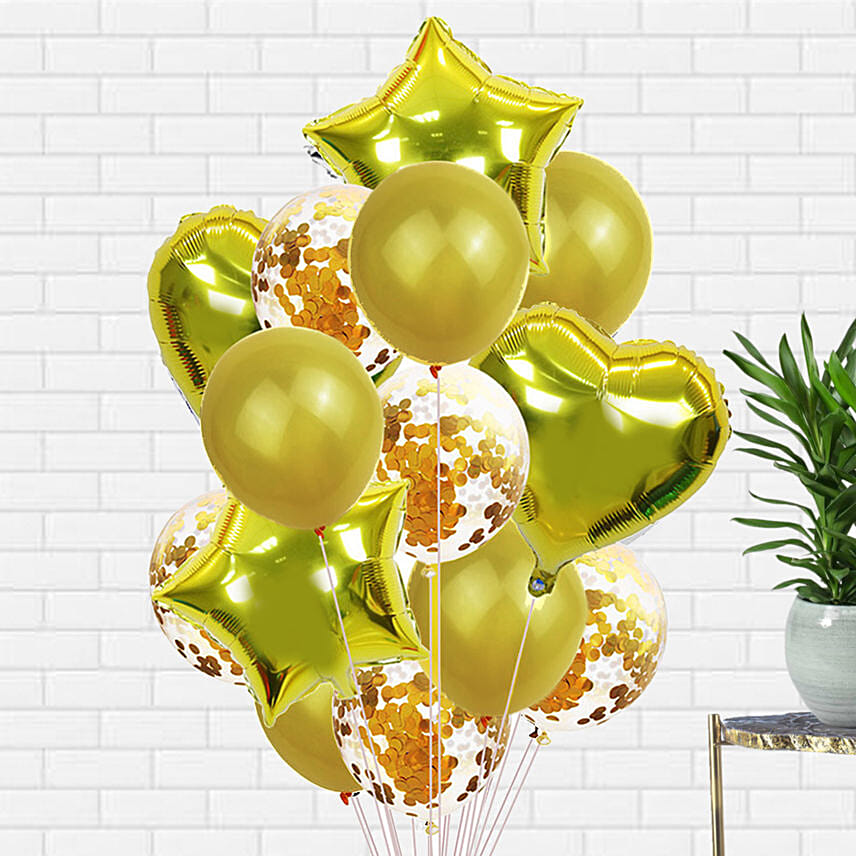 Golden Latex and Foil balloons