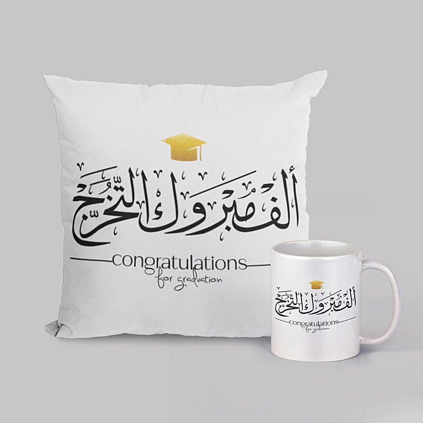 Graduation Gift Mug and Cushion Combo Personalized Keepsake