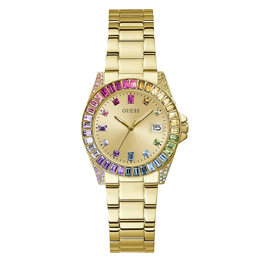 Guess Crystal Watch Gift Tray For Her