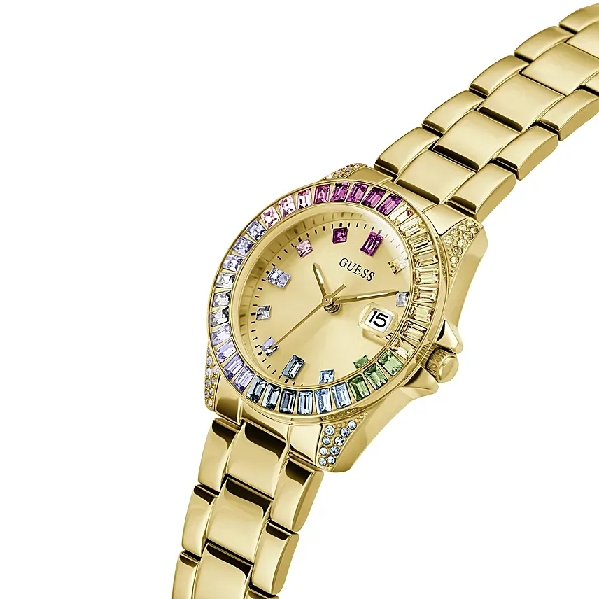 Guess Crystal Watch Gift Tray For Her