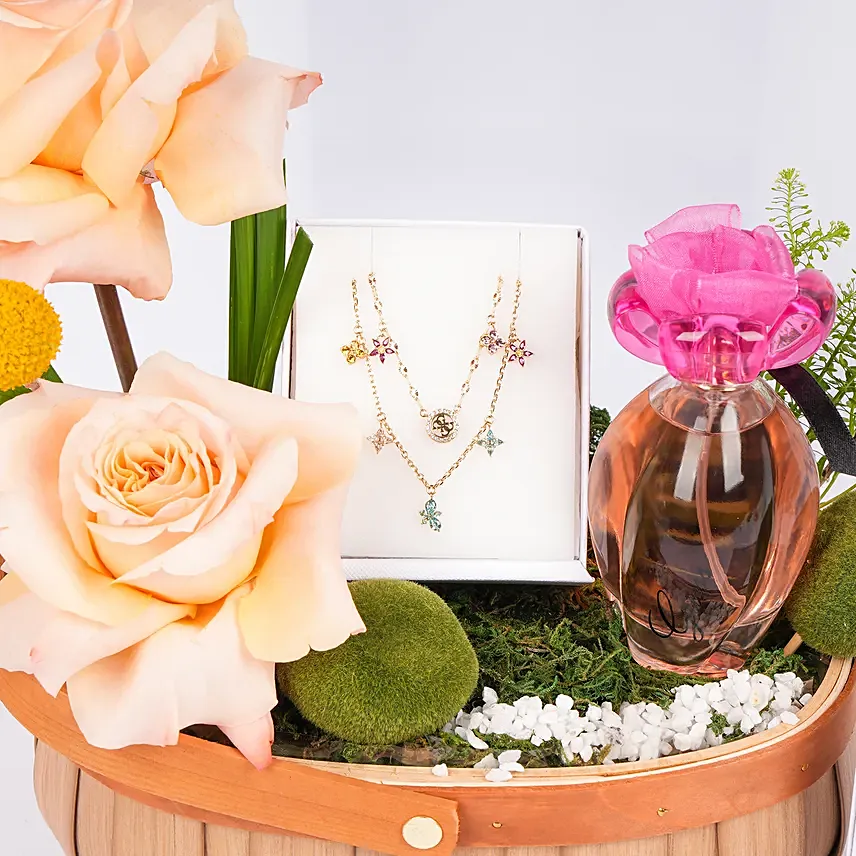 Guess Necklace & Guess Girl Perfume Gift Set for Her