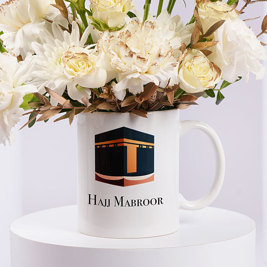 Hajj Mubarak Bouquet Mug