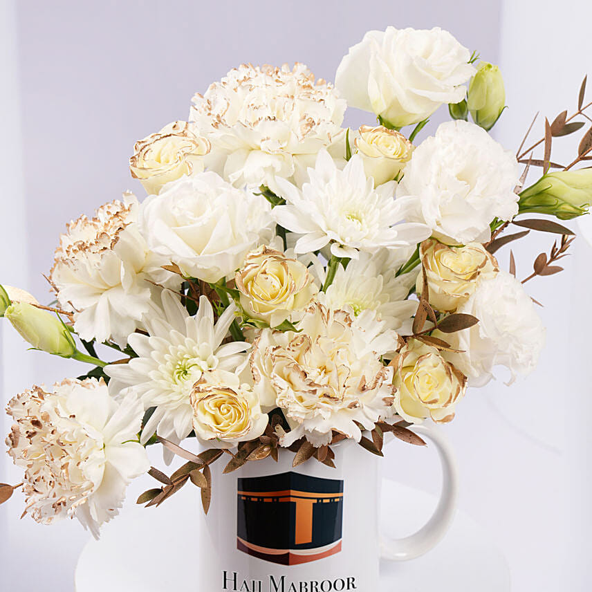 Hajj Mubarak Bouquet Mug