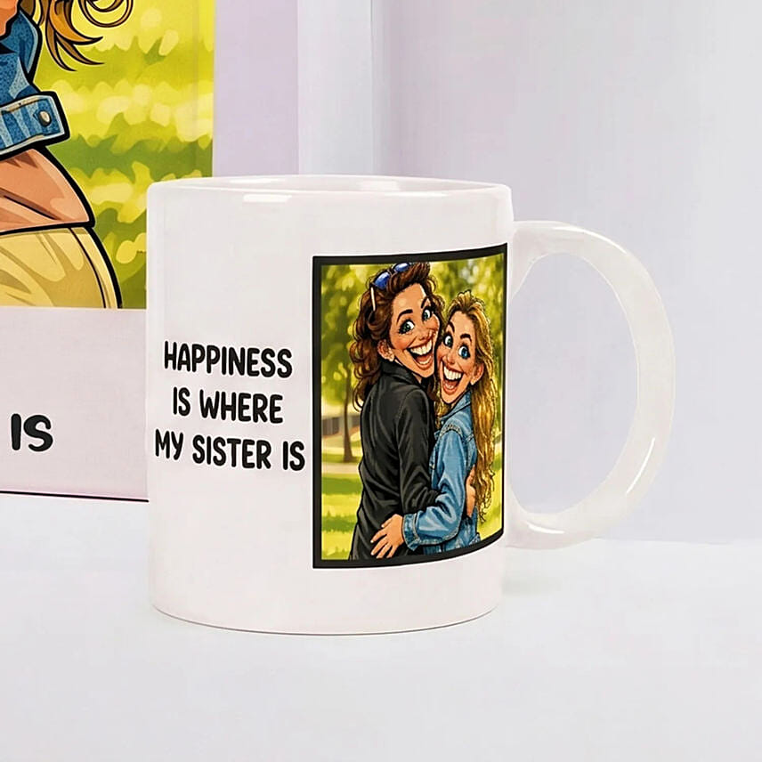 Sisters Forever Canvas Print and Mug Set