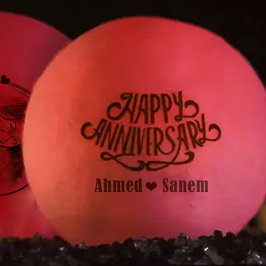 Happy Anniversary Luminous Lamp with Engraving 10cm