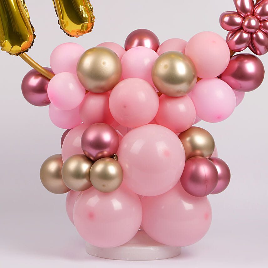 Happy Birthday Balloon Arrangement HBD Letters