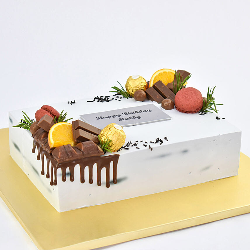 Happy Birthday Hubby Designer Chocolate Cake
