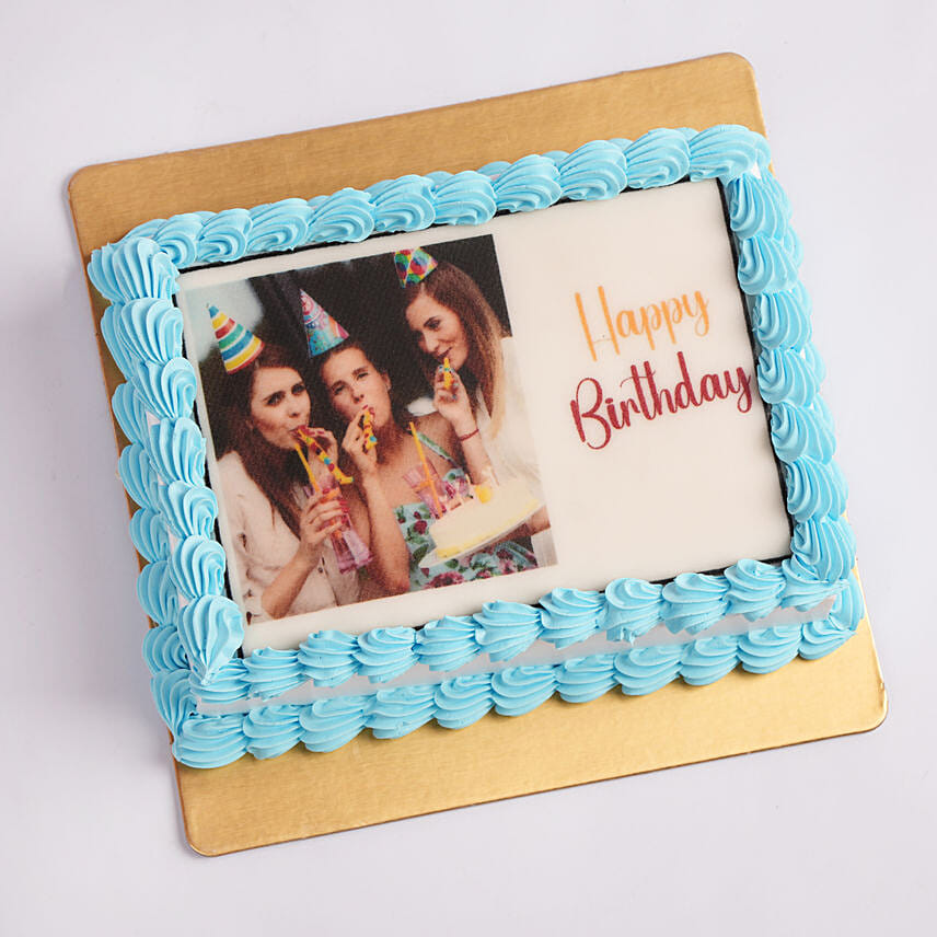 Happy Birthday Photo Cake- Truffle Half Kg