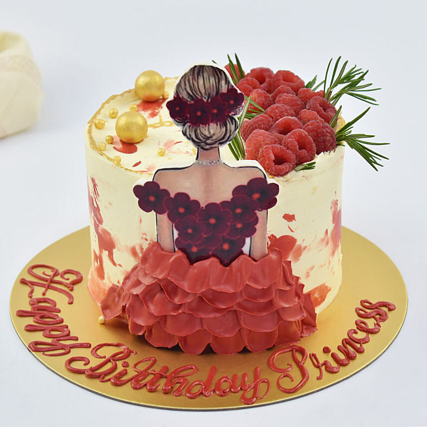Happy Birthday Princess Marble Cake