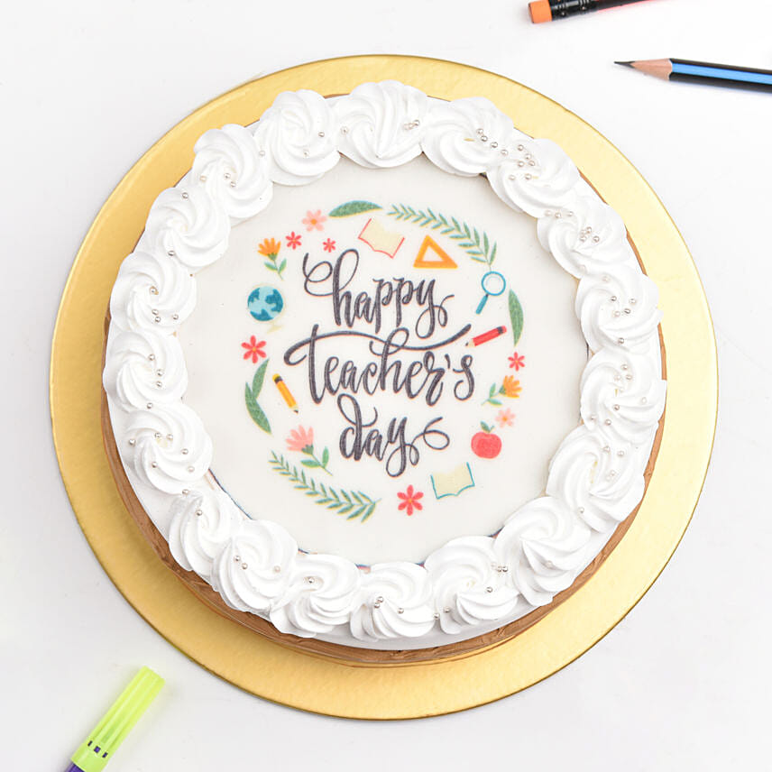 Happy Teachers Day Chocolate Cake 4 Portions
