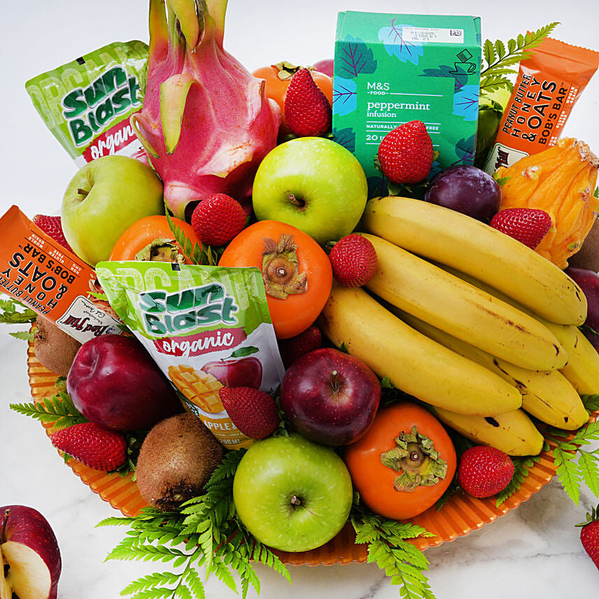 Healthy Fruit And Juice Platter