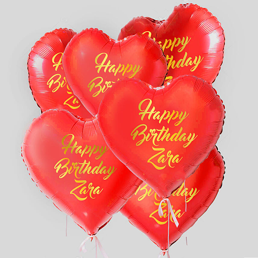 Heart Shaped Customized Red Balloons