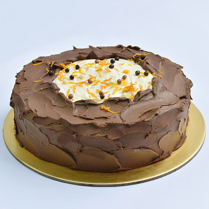 Heavenly Dark Chocolate Caramel Eggless Cake Half Kg