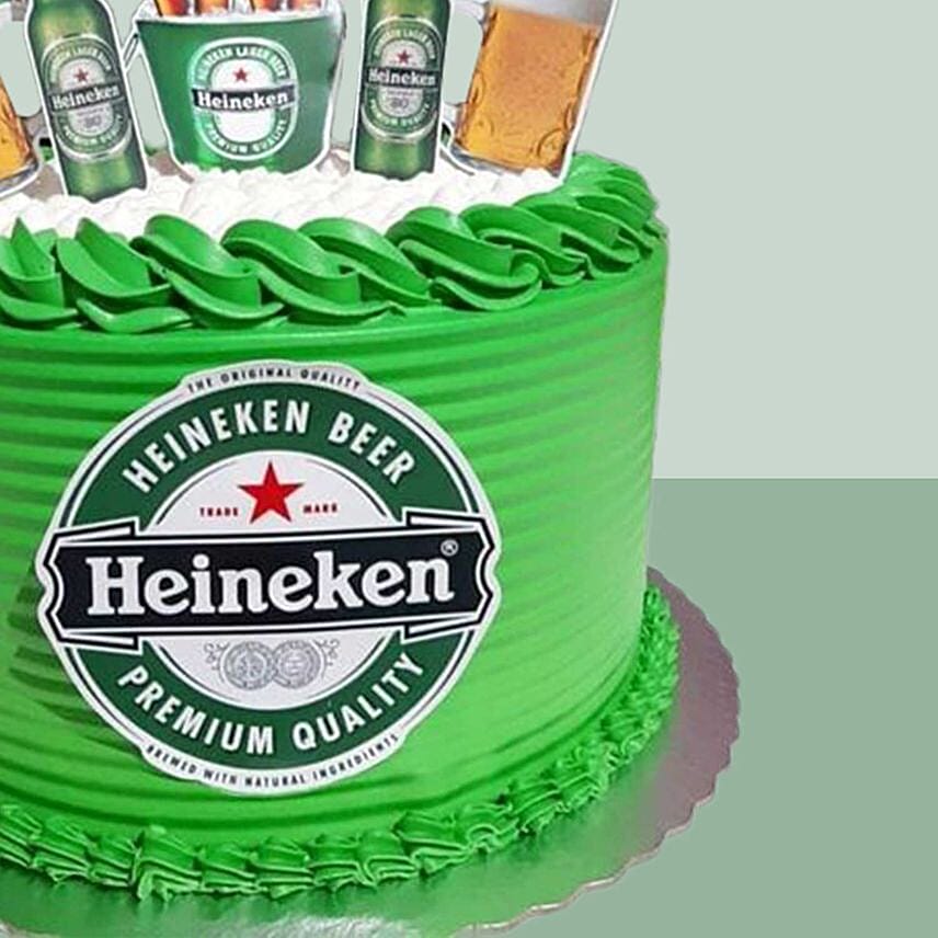 Heineken Beer 3D Cake Chocolate