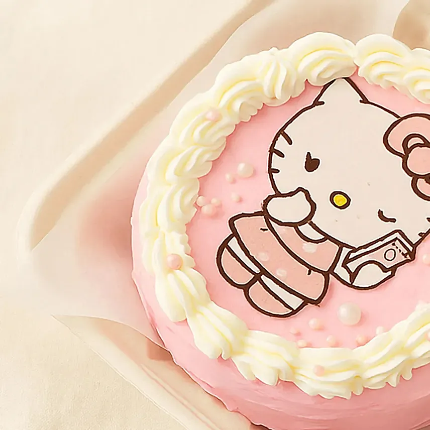 Hello Kitty Theme Chocolate Fudge Cake 1 KG