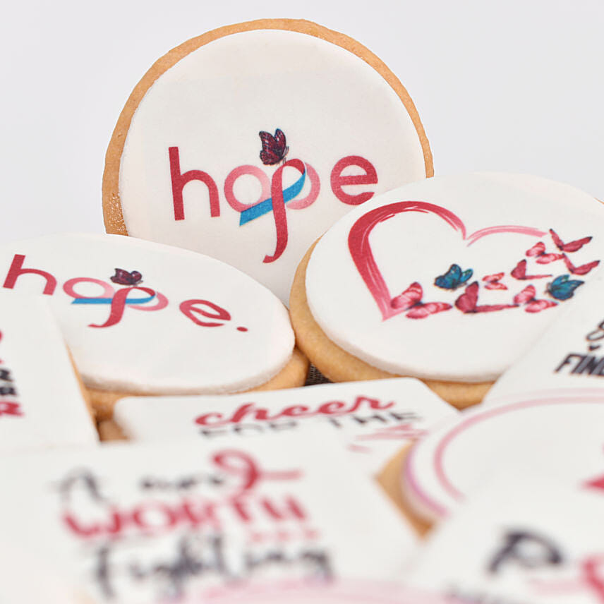 Hope & Belief Pink Ribbon Cookies