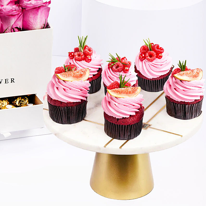 Hues Of Purple and Chocolates With Cup Cake