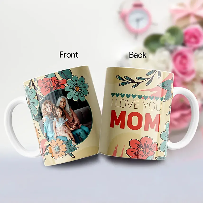 كوب سيراميك واحد مطبوع ومخصص للأم مع صورة