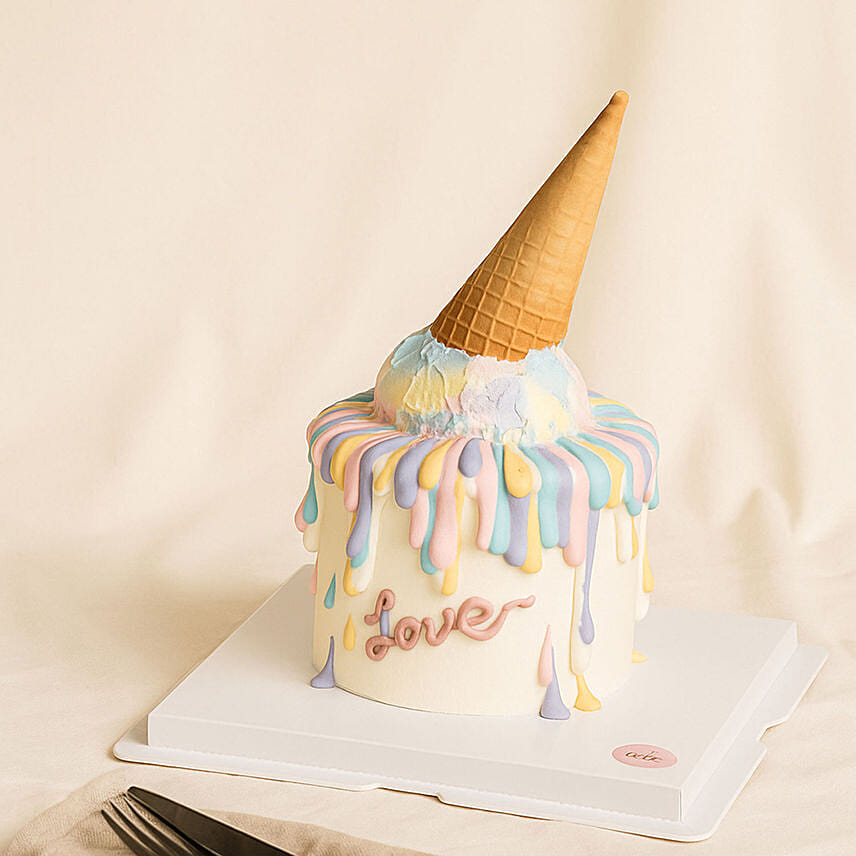 Ice Cream Theme Chocolate Fudge Cake 1 KG