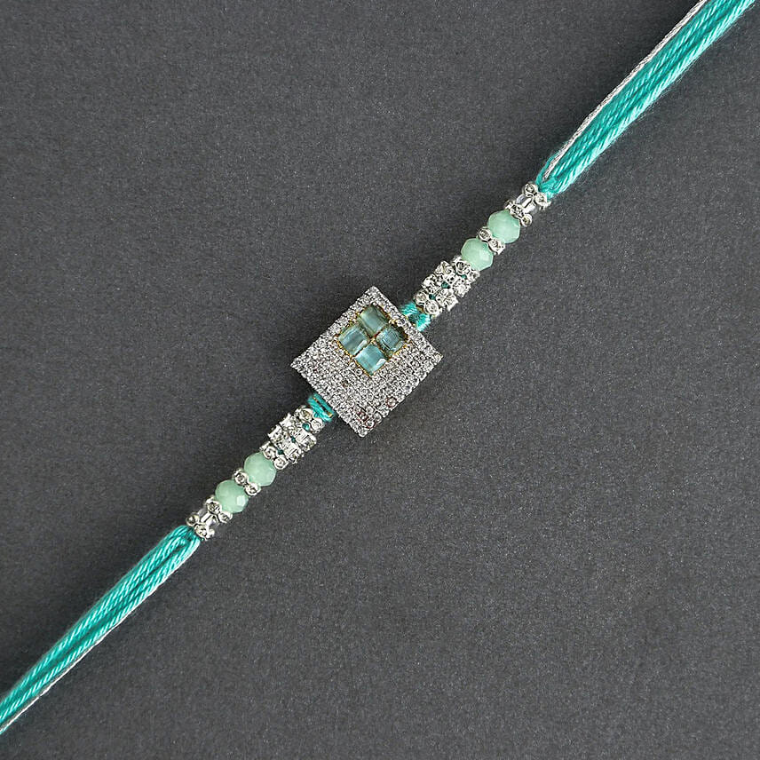 Imperial American Diamond Rakhi With Almonds and Cashew