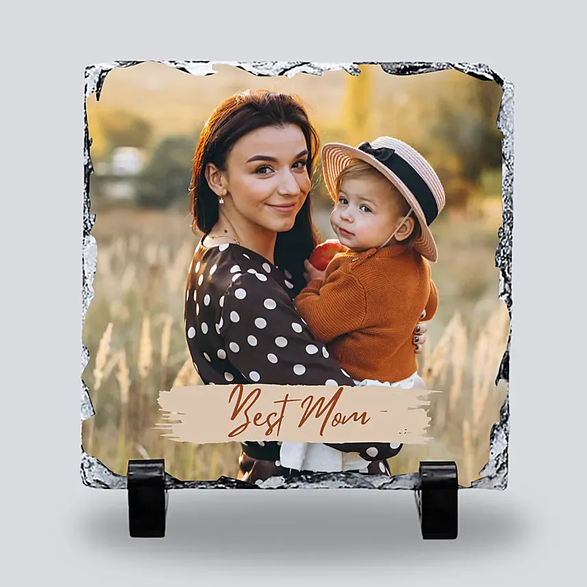 Infinite Love For Mom Personalised Slate Frame
