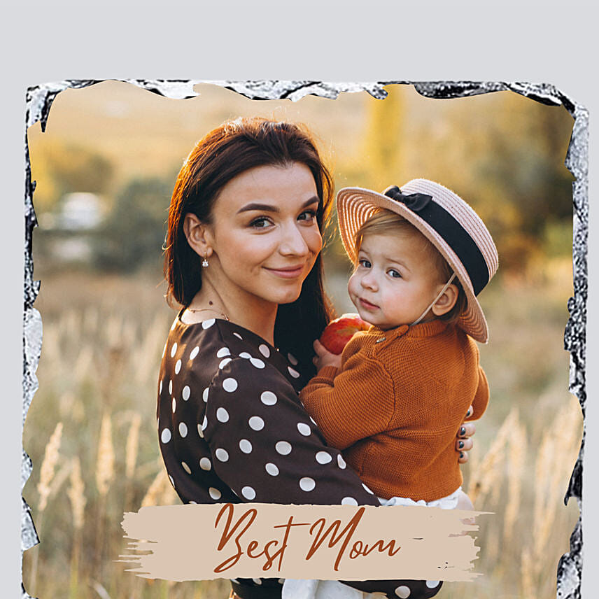 Infinite Love For Mom Personalised Slate Frame