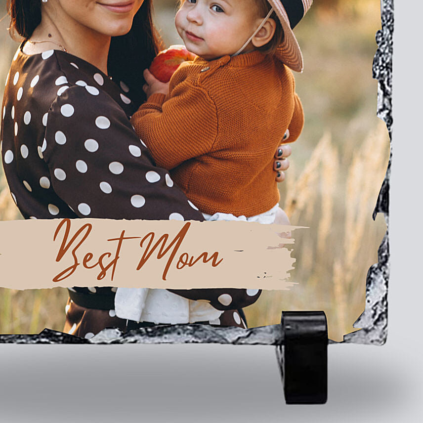 Infinite Love For Mom Personalised Slate Frame