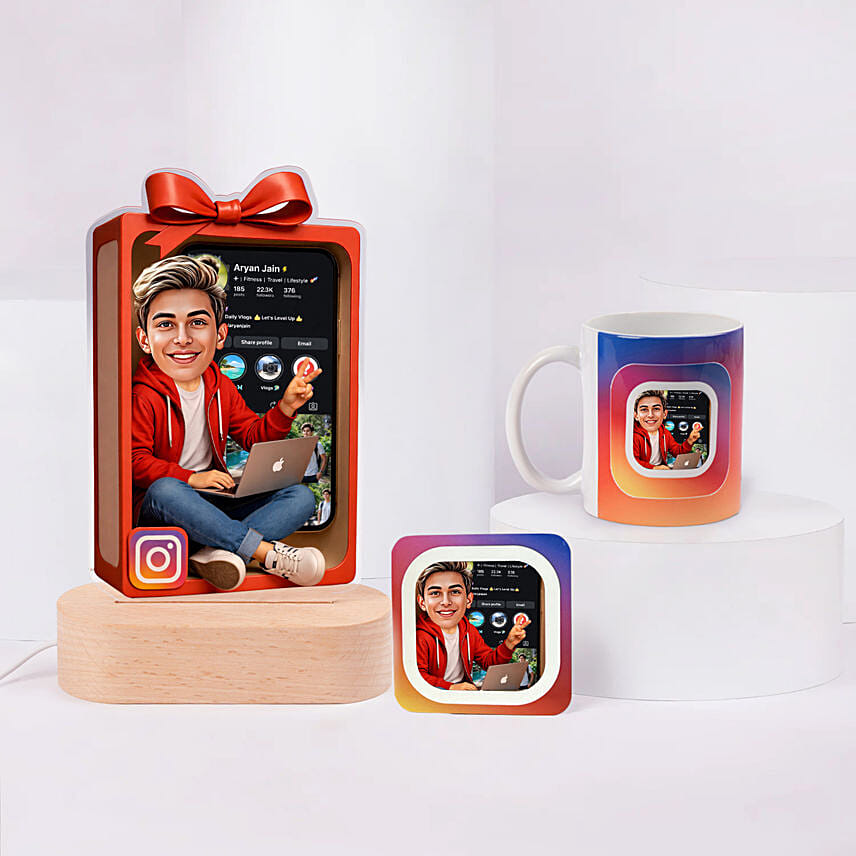 Instagram Inspired Photo Gift Set for Boy