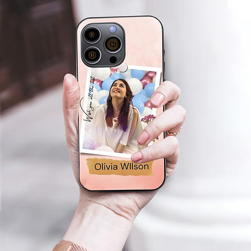 Iphone 14 Pro Case With Personalised Name And Photo