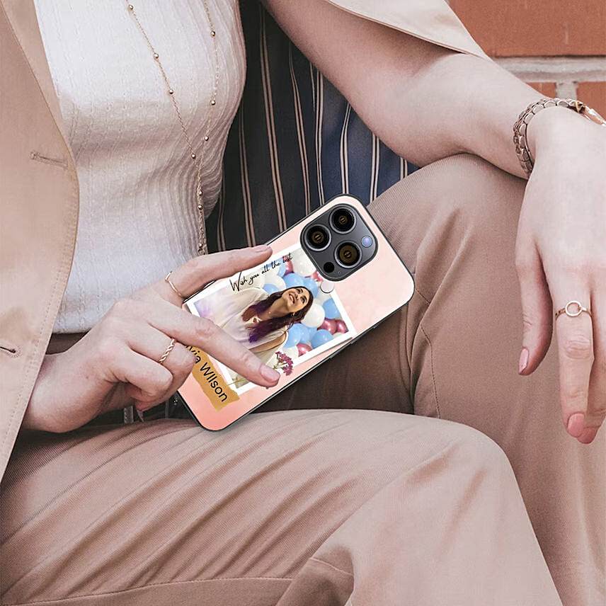 Iphone 14 Pro Case With Personalised Name And Photo