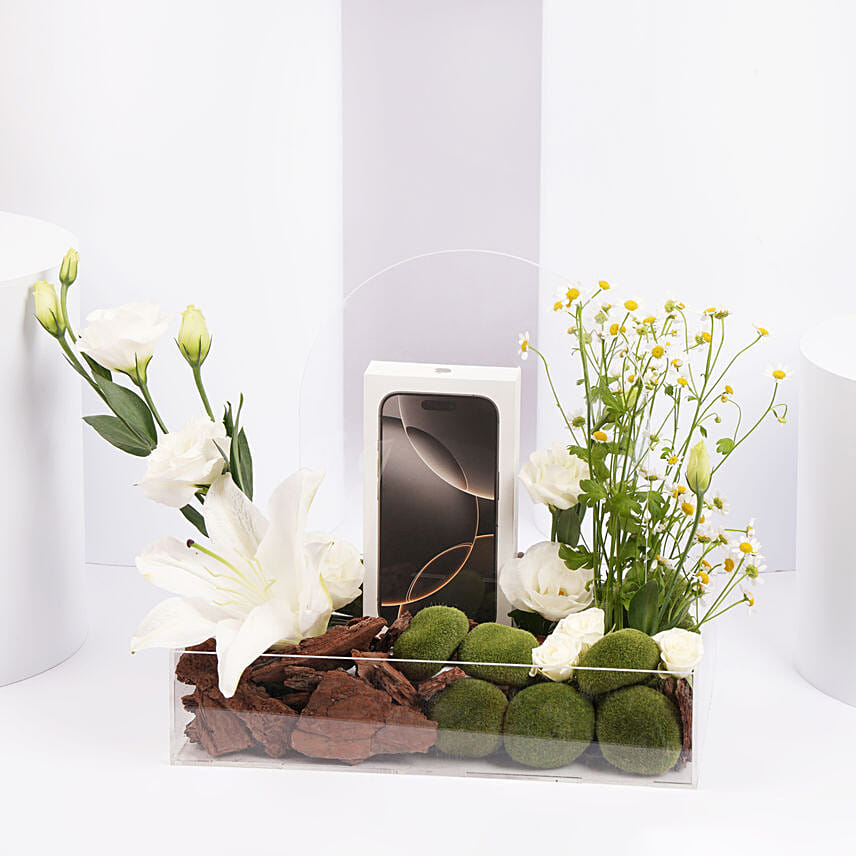 Iphone 16 Pro Max Gift with Flowers