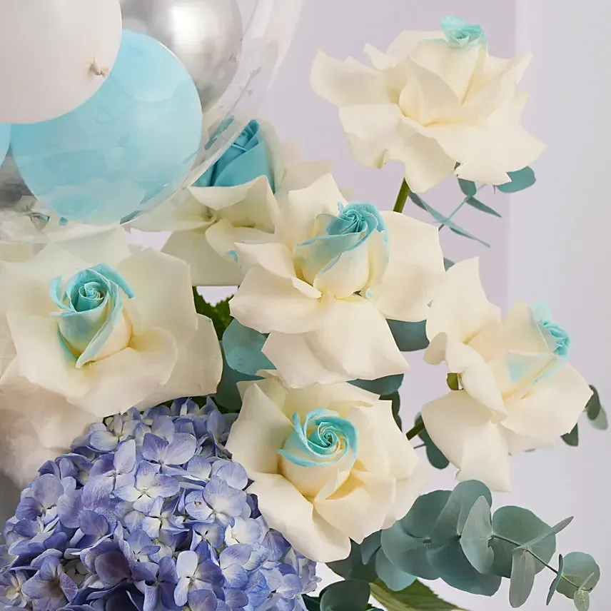 Its A Boy Bubble Bloom Arrangement