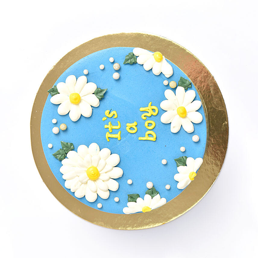 Its A Boy Cake 4 Portion Vanilla