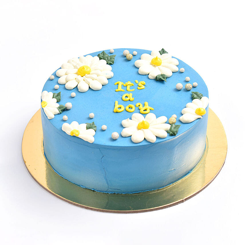 Its A Boy Cake 8 Portion Vanilla