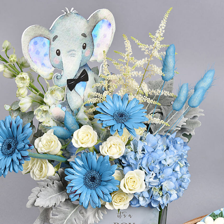 Its A Boy Flowers Combo