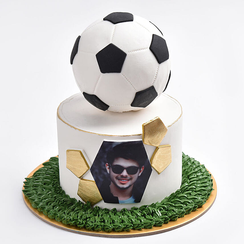 Kickoff Vanilla Photo Cake
