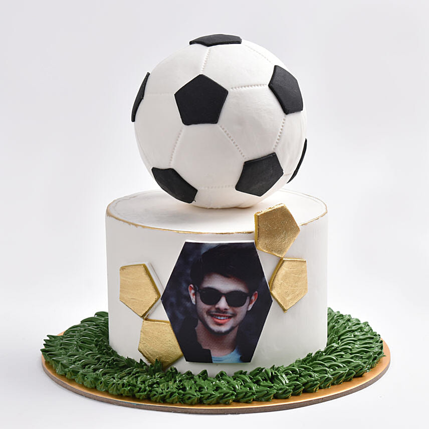 Kickoff Vanilla Photo Cake
