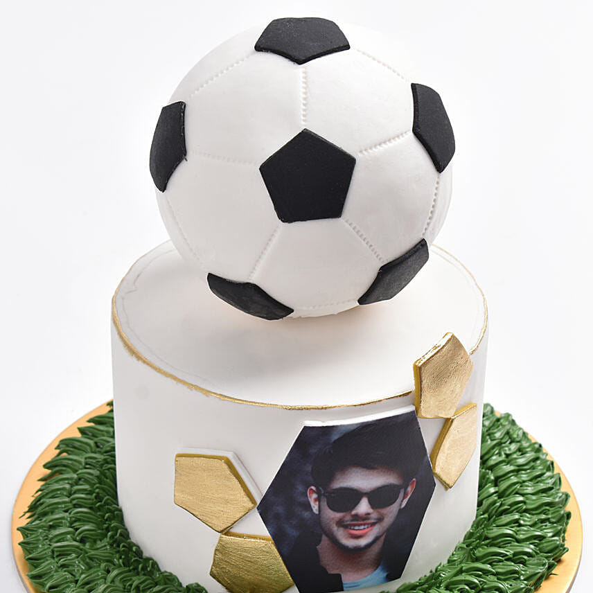 Kickoff Vanilla Photo Cake